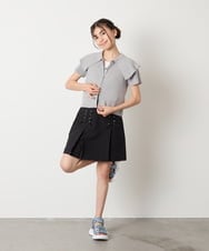 KJFGA02049 a.v.v KIDS(アー・ヴェ・ヴェ) [130-160]ビッグカラージップアップニット ホワイト