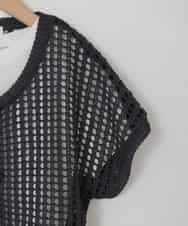 KJFGD55049 a.v.v KIDS(アー・ヴェ・ヴェ) [120-160][SET][ママとお揃いコーデが叶う]メッシュニットレイヤードトップス ダークグレー