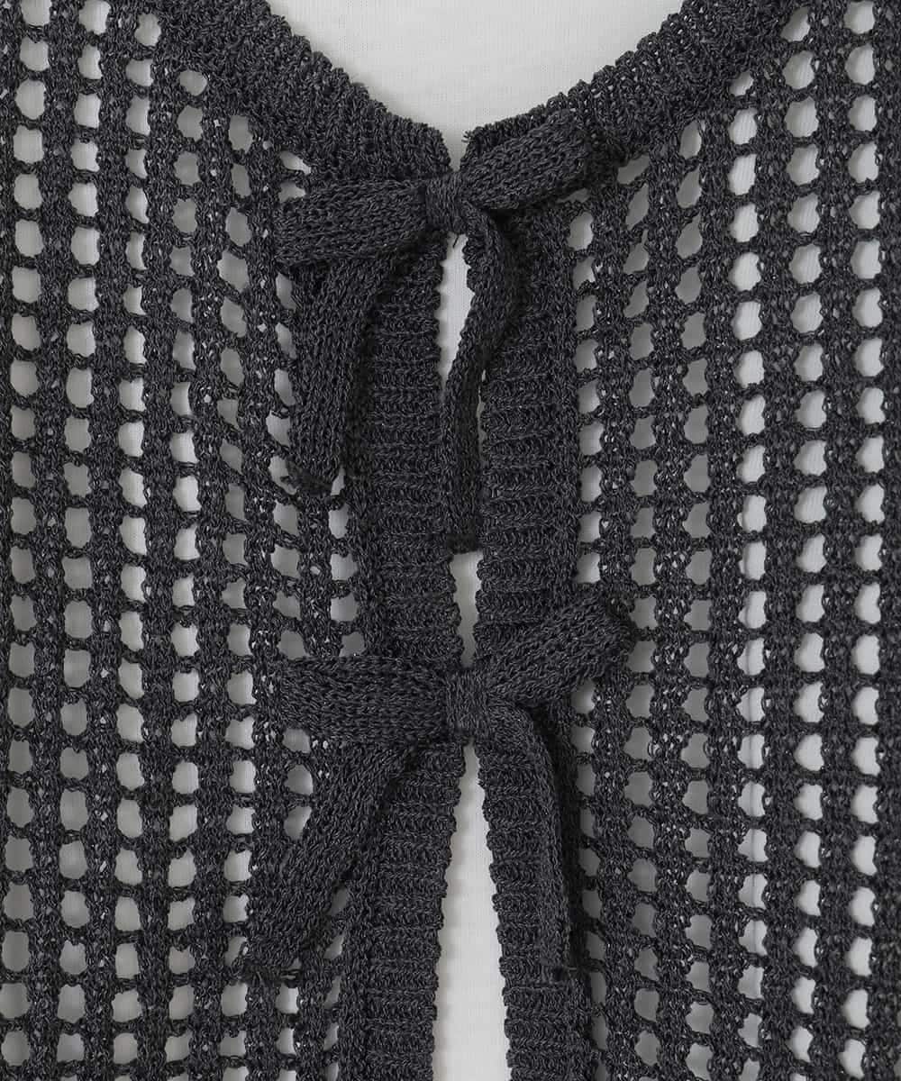 KJFGD55049 a.v.v KIDS(アー・ヴェ・ヴェ) [120-160][SET][ママとお揃いコーデが叶う]メッシュニットレイヤードトップス ダークグレー