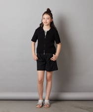 KJFGW01039 a.v.v KIDS(アー・ヴェ・ヴェ) 【ジュニア】[140-150]襟付きジップアップニット ホワイト
