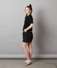 KJFGX01044 a.v.v KIDS(アー・ヴェ・ヴェ) 【ジュニア】[160]襟付きジップアップニット ブラック