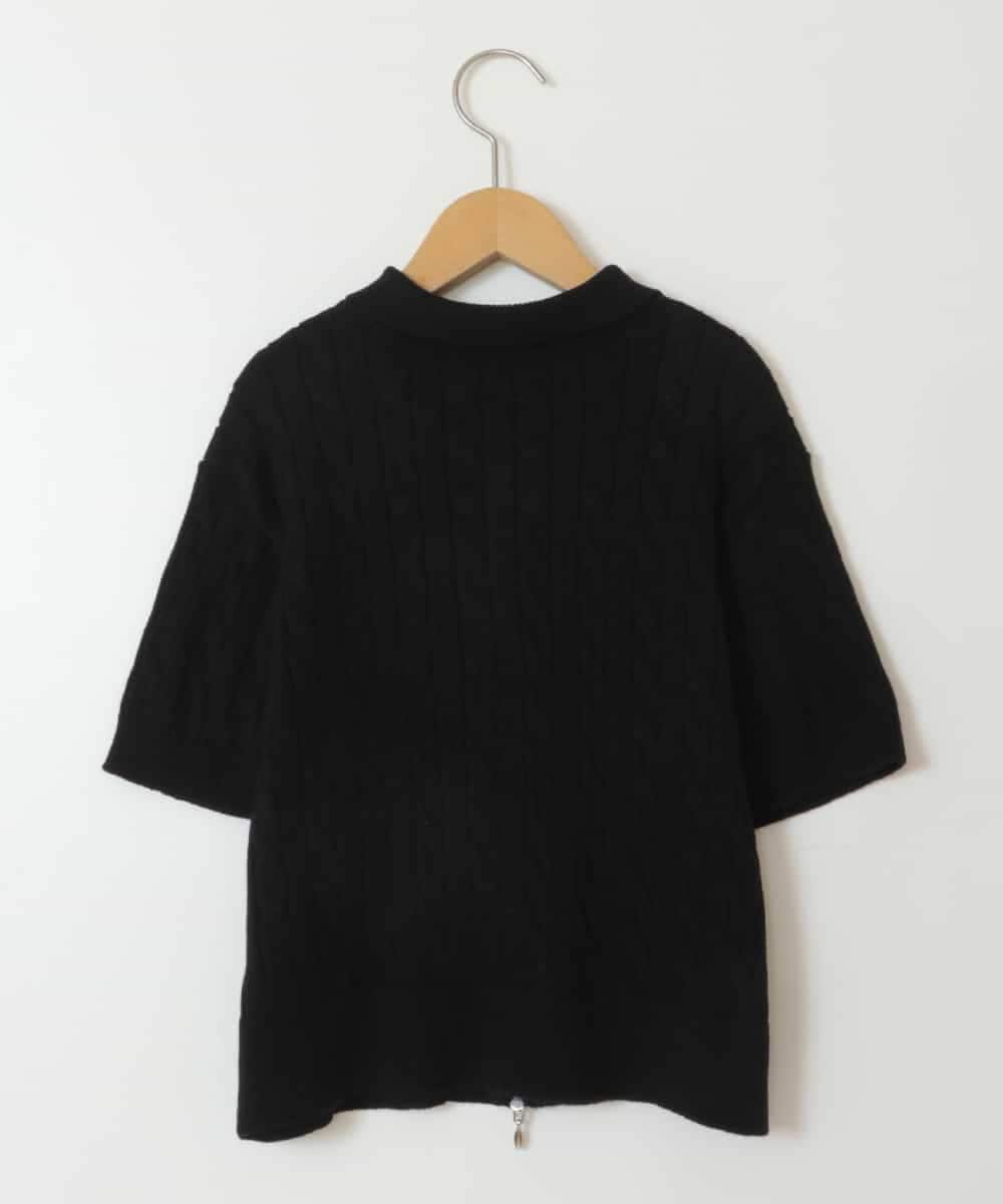 KJFGX01044 a.v.v KIDS(アー・ヴェ・ヴェ) 【ジュニア】[160]襟付きジップアップニット ブラック