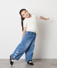 KJFJA30044 a.v.v KIDS(アー・ヴェ・ヴェ) [120-160]リボンヤーンニットベストセット アイボリー