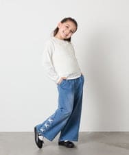 KJFJA30044 a.v.v KIDS(アー・ヴェ・ヴェ) [120-160]リボンヤーンニットベストセット アイボリー