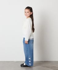 KJFJA30044 a.v.v KIDS(アー・ヴェ・ヴェ) [120-160]リボンヤーンニットベストセット アイボリー