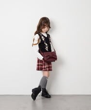 KJFJD02044 a.v.v KIDS(アー・ヴェ・ヴェ) [130-160]【洗える】アーガイルニットベストセット ブラック