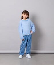 KJFJD07044 a.v.v KIDS(アー・ヴェ・ヴェ) [130-160]【手洗い】モヘアニットセット ライトブルー