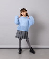 KJFJD07044 a.v.v KIDS(アー・ヴェ・ヴェ) [130-160]【手洗い】モヘアニットセット ライトブルー