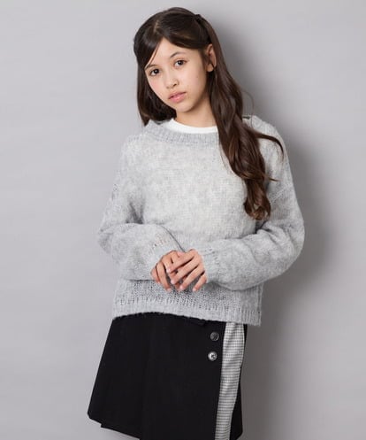 KJFJD07044 a.v.v KIDS [130-160]【手洗い】モヘアニットセット