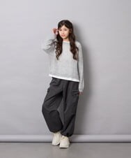 KJFJD07044 a.v.v KIDS(アー・ヴェ・ヴェ) [130-160]【手洗い】モヘアニットセット グレー