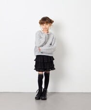 KJFJD07044 a.v.v KIDS(アー・ヴェ・ヴェ) [130-160]【手洗い】モヘアニットセット グレー