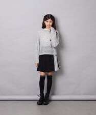KJFJD07044 a.v.v KIDS(アー・ヴェ・ヴェ) [130-160]【手洗い】モヘアニットセット グレー