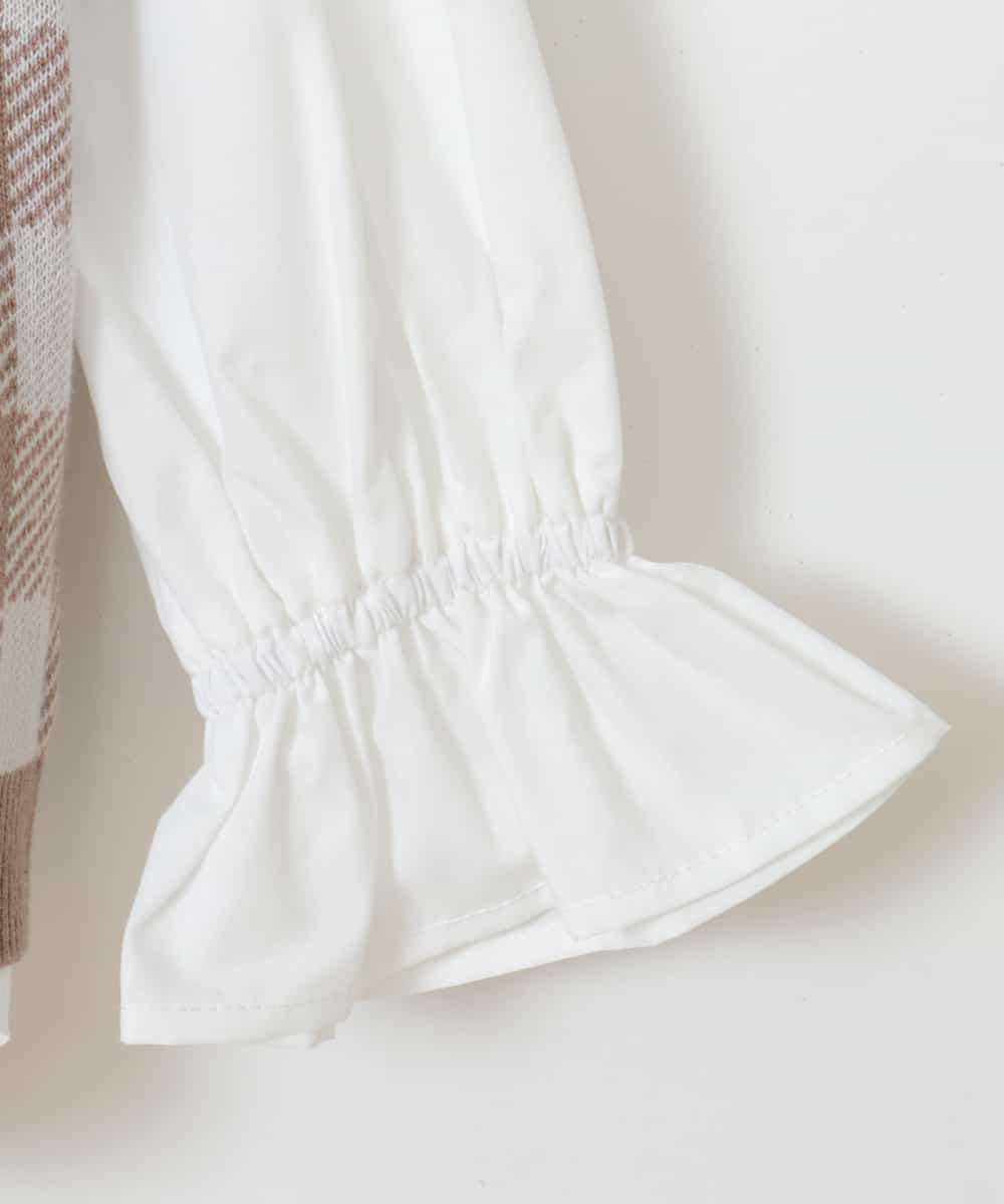 KJFJM21039 a.v.v KIDS(アー・ヴェ・ヴェ) [100-130]【2点SET】ギンガムニットベストセット ベージュ