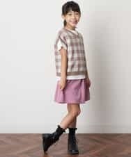 KJFJO21049 a.v.v KIDS(アー・ヴェ・ヴェ) [160]【2点SET】ギンガムニットベストセット[WEB限定サイズ] ベージュ