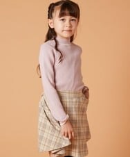 KJFKS41019 a.v.v KIDS(アー・ヴェ・ヴェ) [100-130]ハイネックリブニットトップス ピンク