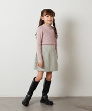 KJFKS41019 a.v.v KIDS(アー・ヴェ・ヴェ) [100-130]ハイネックリブニットトップス ピンク