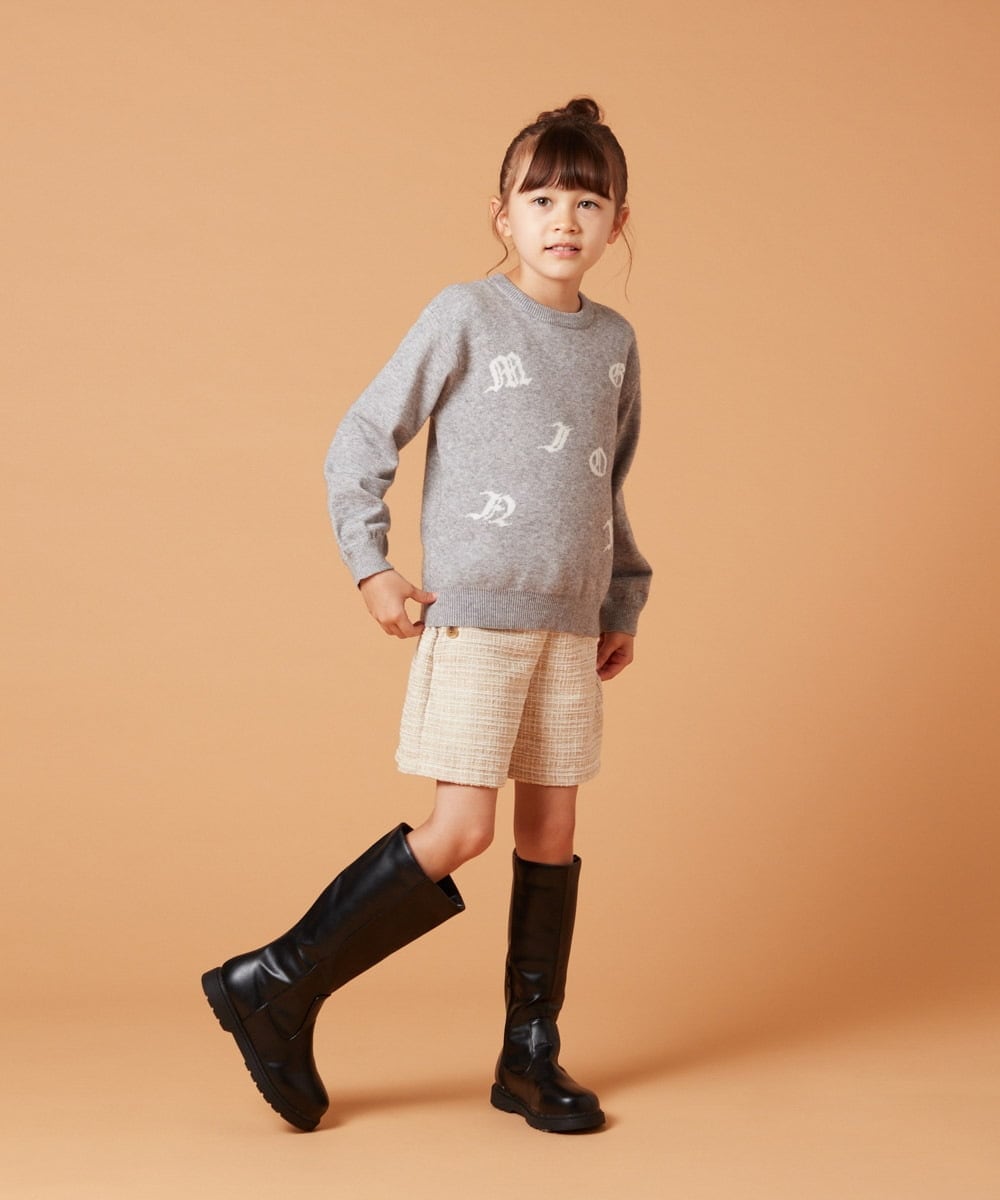 KJFKT40029 a.v.v KIDS(アー・ヴェ・ヴェ) [140-150]アソートジャカードニット アイボリー