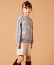 KJFKT40029 a.v.v KIDS(アー・ヴェ・ヴェ) [140-150]アソートジャカードニット ライトグレー