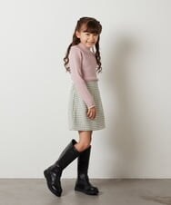 KJFKT41024 a.v.v KIDS(アー・ヴェ・ヴェ) [140-150]ハイネックリブニットトップス アイボリー