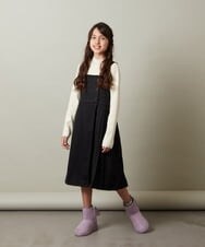 KJFKT41024 a.v.v KIDS(アー・ヴェ・ヴェ) [140-150]ハイネックリブニットトップス アイボリー