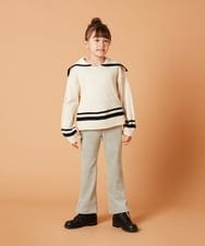 KJFKU43039 a.v.v KIDS(アー・ヴェ・ヴェ) [160]ライン入りセーラーカラーニット アイボリー