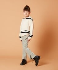 KJFKU43039 a.v.v KIDS(アー・ヴェ・ヴェ) [160]ライン入りセーラーカラーニット アイボリー