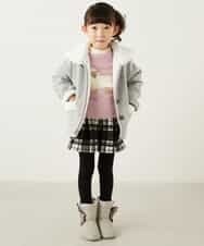 KJFLD11029 a.v.v KIDS(アー・ヴェ・ヴェ) [100-130]【洗える】モチーフインターシャニット[WEB限定サイズ] ラベンダー
