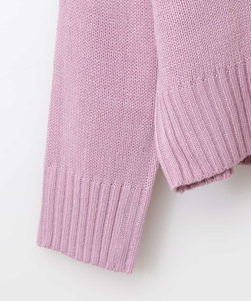 KJFLD11029 a.v.v KIDS(アー・ヴェ・ヴェ) [100-130]【洗える】モチーフインターシャニット[WEB限定サイズ] ラベンダー