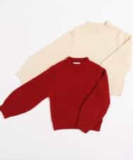 KJFLG80029 a.v.v KIDS(アー・ヴェ・ヴェ) 【午後の紅茶×a.v.v】[100-130]ブークレードルマンニット[WEB限定サイズ] レッド