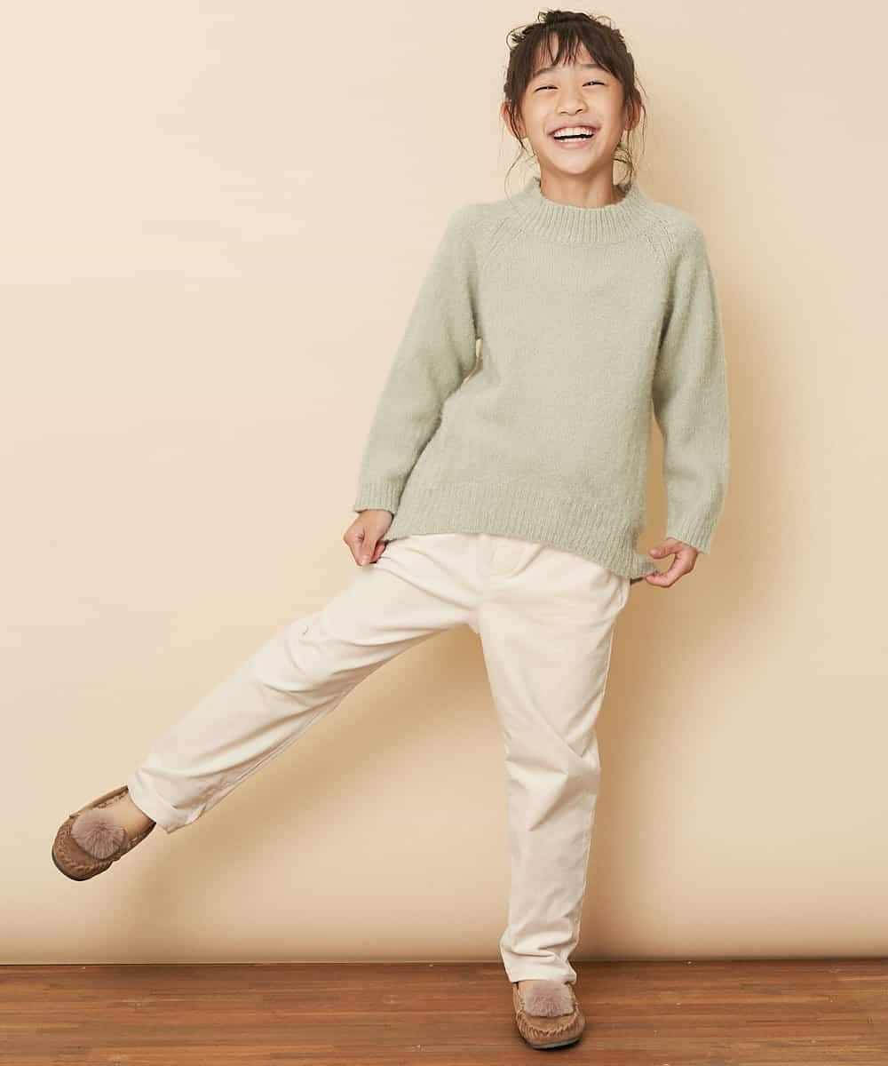 KJFLJ10024 a.v.v KIDS(アー・ヴェ・ヴェ) [100-130]【洗える】もちもちハイネックニット[WEB限定サイズ] ピンク