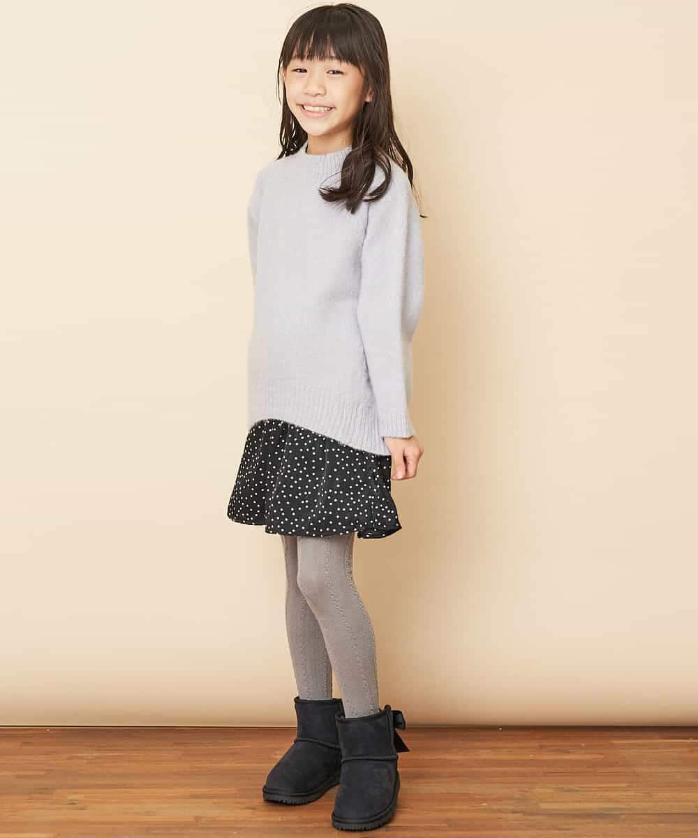 KJFLJ10024 a.v.v KIDS(アー・ヴェ・ヴェ) [100-130]【洗える】もちもちハイネックニット[WEB限定サイズ] ピンク
