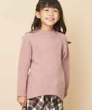 KJFLJ10024 a.v.v KIDS(アー・ヴェ・ヴェ) [100-130]【洗える】もちもちハイネックニット[WEB限定サイズ] ピンク