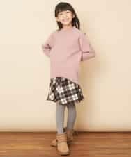 KJFLJ10024 a.v.v KIDS(アー・ヴェ・ヴェ) [100-130]【洗える】もちもちハイネックニット[WEB限定サイズ] ピンク