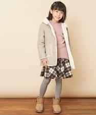 KJFLJ10024 a.v.v KIDS(アー・ヴェ・ヴェ) [100-130]【洗える】もちもちハイネックニット[WEB限定サイズ] ピンク