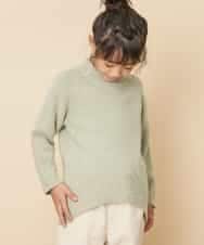 KJFLJ10024 a.v.v KIDS(アー・ヴェ・ヴェ) [100-130]【洗える】もちもちハイネックニット[WEB限定サイズ] ミント