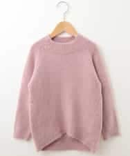 KJFLJ10024 a.v.v KIDS(アー・ヴェ・ヴェ) [100-130]【洗える】もちもちハイネックニット[WEB限定サイズ] ピンク