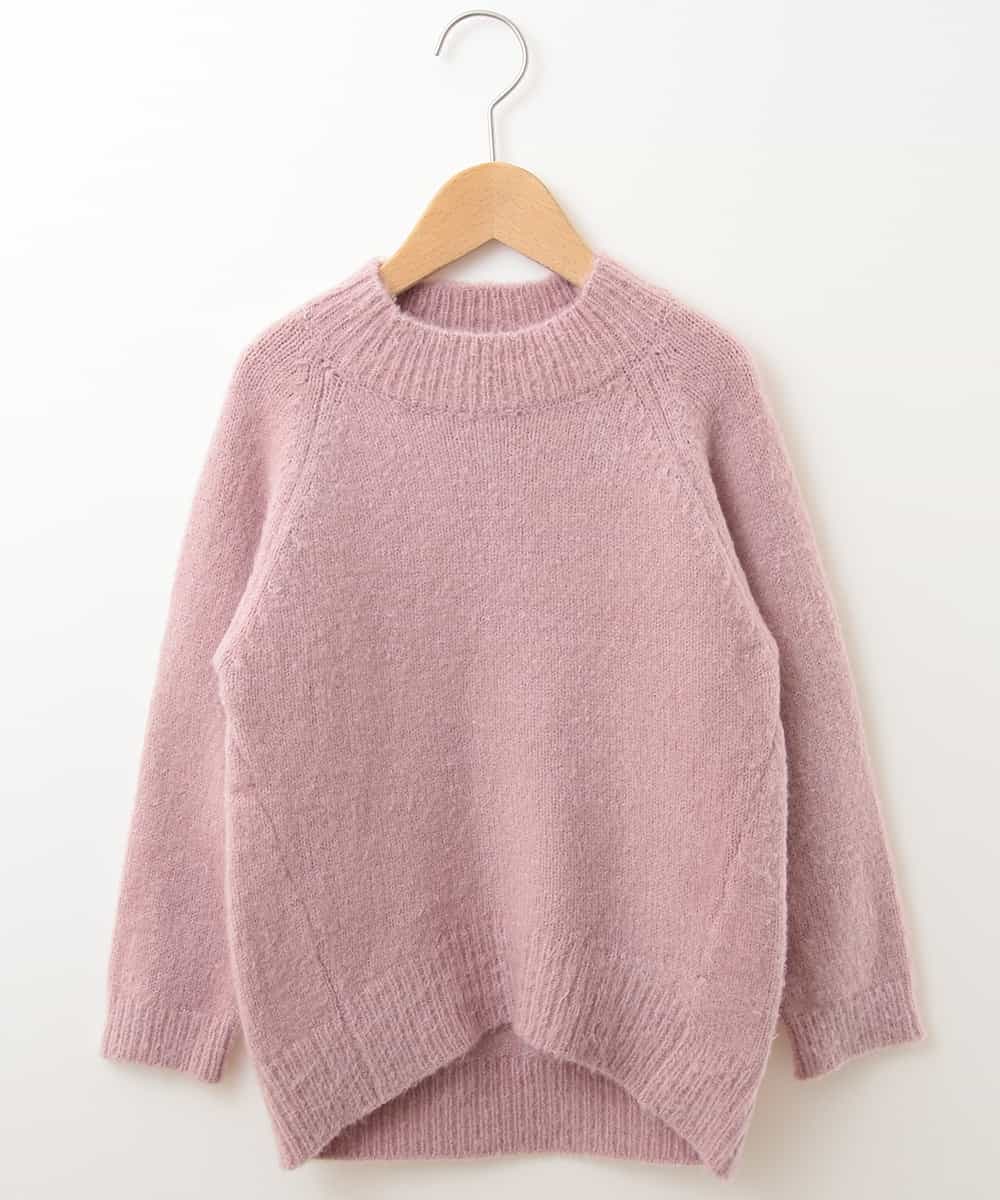 KJFLJ10024 a.v.v KIDS(アー・ヴェ・ヴェ) [100-130]【洗える】もちもちハイネックニット[WEB限定サイズ] ピンク