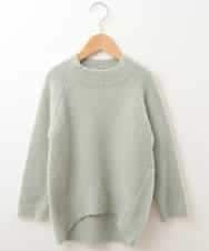 KJFLJ10024 a.v.v KIDS(アー・ヴェ・ヴェ) [100-130]【洗える】もちもちハイネックニット[WEB限定サイズ] ミント