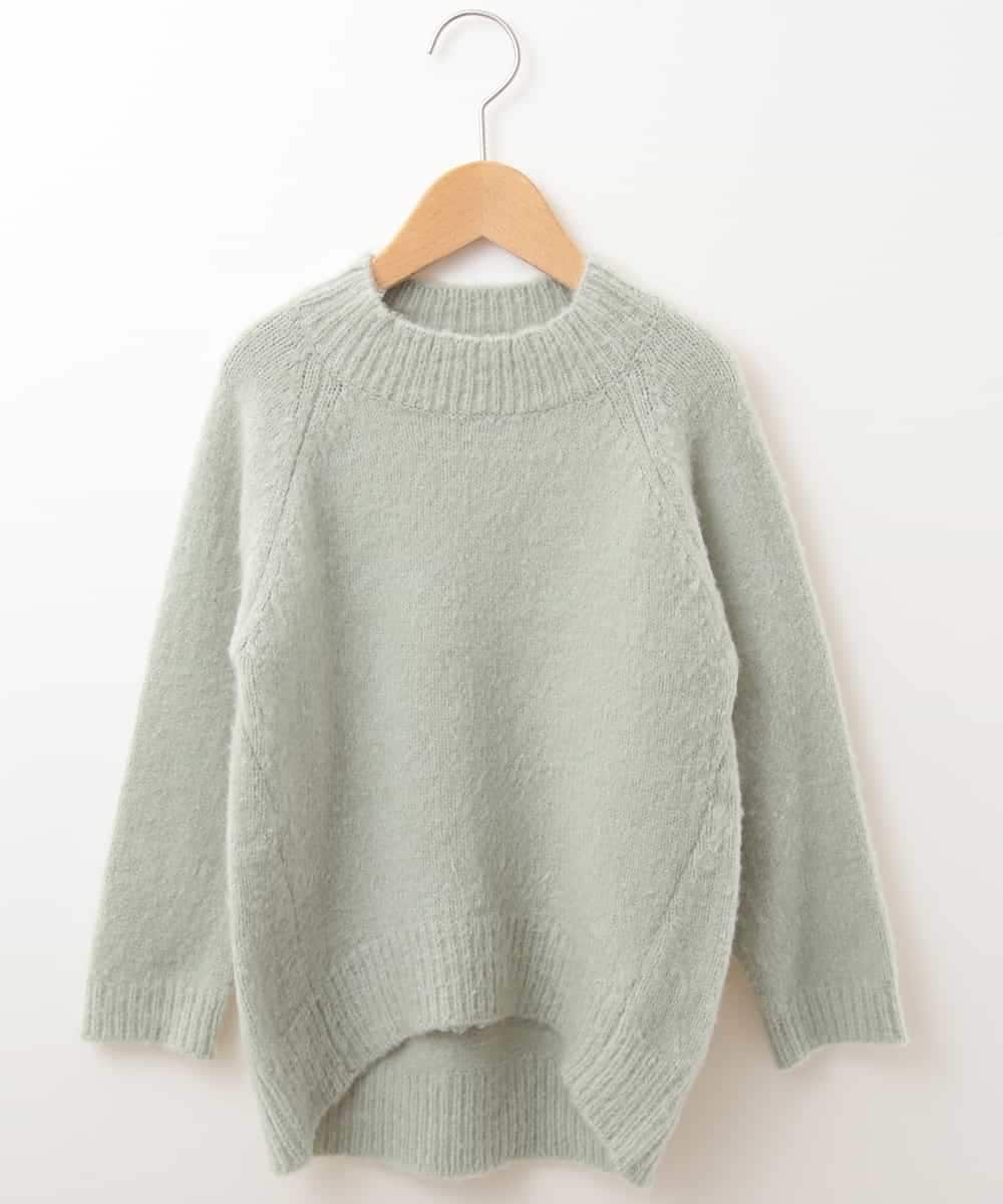 KJFLJ10024 a.v.v KIDS(アー・ヴェ・ヴェ) [100-130]【洗える】もちもちハイネックニット[WEB限定サイズ] ミント