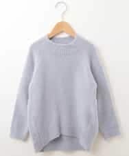 KJFLJ10024 a.v.v KIDS(アー・ヴェ・ヴェ) [100-130]【洗える】もちもちハイネックニット[WEB限定サイズ] ライトブルー