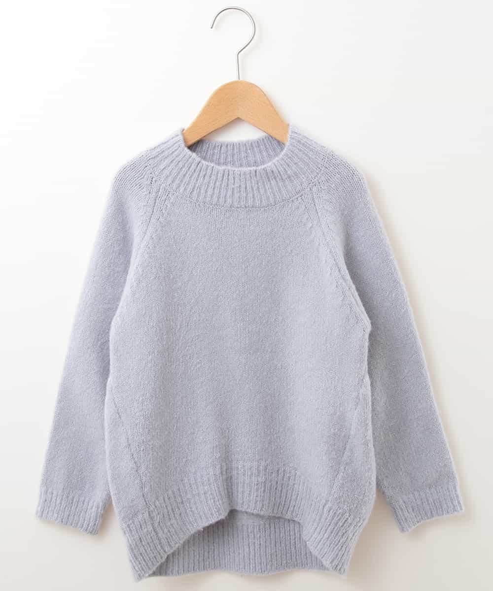KJFLJ10024 a.v.v KIDS(アー・ヴェ・ヴェ) [100-130]【洗える】もちもちハイネックニット[WEB限定サイズ] ライトブルー
