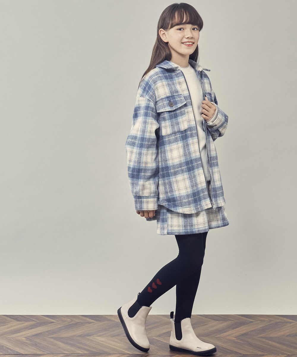 KJFLP61024 a.v.v KIDS(アー・ヴェ・ヴェ) [100-130]プチハイネック配色ニット ブラック