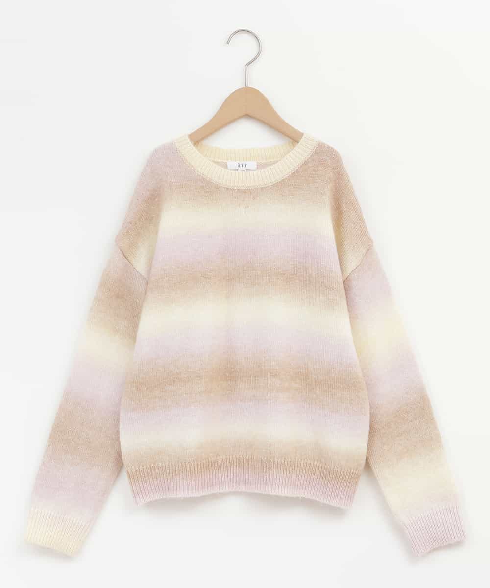 KJFLQ63039 a.v.v KIDS(アー・ヴェ・ヴェ) [140-150]グラデーションニット ベージュ