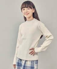 KJFLR61034 a.v.v KIDS(アー・ヴェ・ヴェ) [160]プチハイネック配色ニット ホワイト