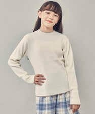 KJFLR61034 a.v.v KIDS(アー・ヴェ・ヴェ) [160]プチハイネック配色ニット ホワイト