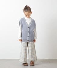 KJFLR62049 a.v.v KIDS(アー・ヴェ・ヴェ) [160]プチハイネックチルデンニットベストセット アイボリー