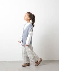 KJFLR62049 a.v.v KIDS(アー・ヴェ・ヴェ) [160]プチハイネックチルデンニットベストセット アイボリー