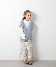 KJFLR62049 a.v.v KIDS(アー・ヴェ・ヴェ) [160]プチハイネックチルデンニットベストセット アイボリー