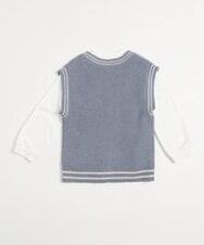 KJFLR62049 a.v.v KIDS(アー・ヴェ・ヴェ) [160]プチハイネックチルデンニットベストセット アイボリー