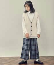 KJFLR62049 a.v.v KIDS(アー・ヴェ・ヴェ) [160]プチハイネックチルデンニットベストセット アイボリー